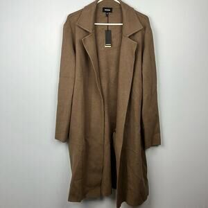 Monrow large longline open front cardigan sweater new with tags